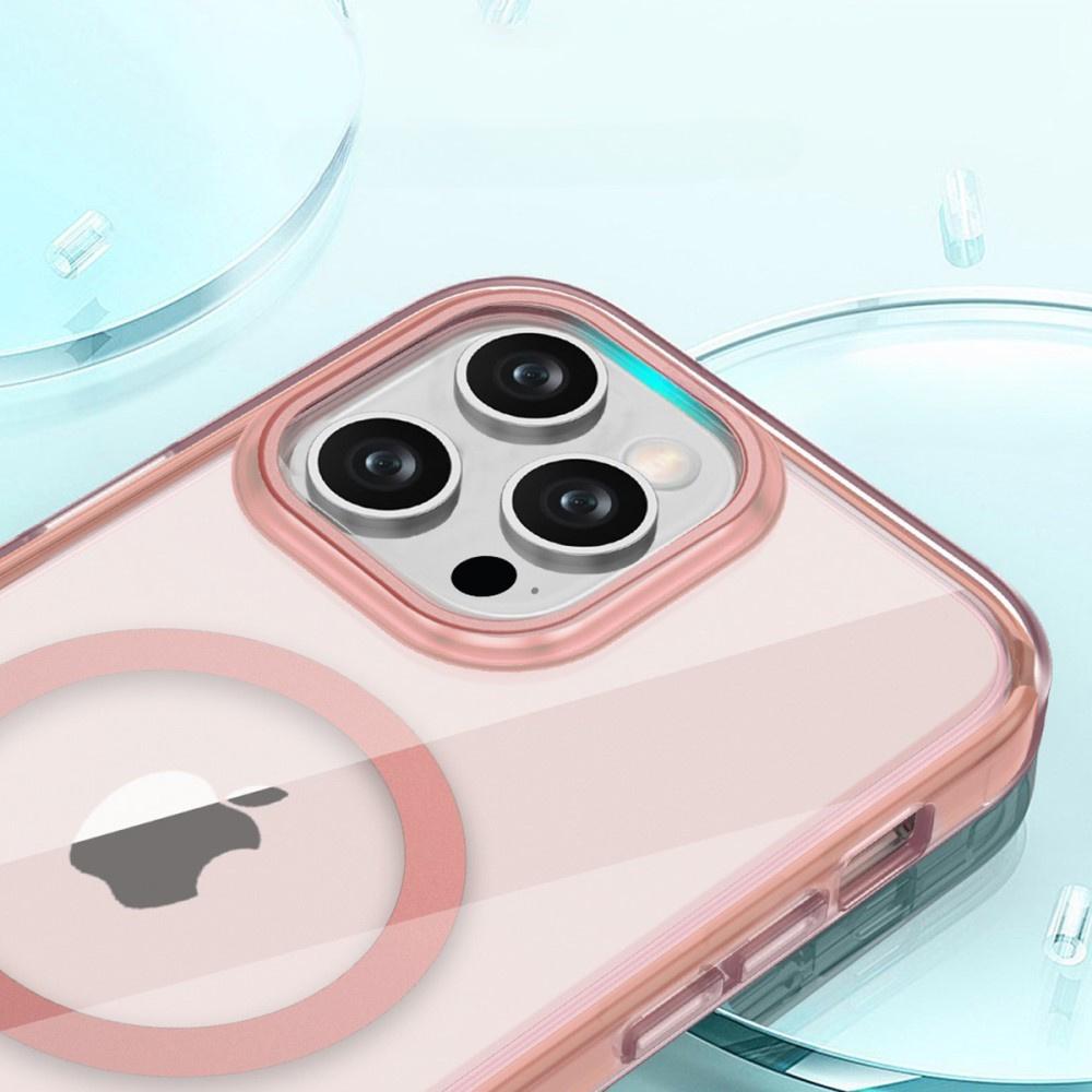 iPhone 16 Pro Shockproof Hybrid Case with Screen Protector for MagSafe, Pink