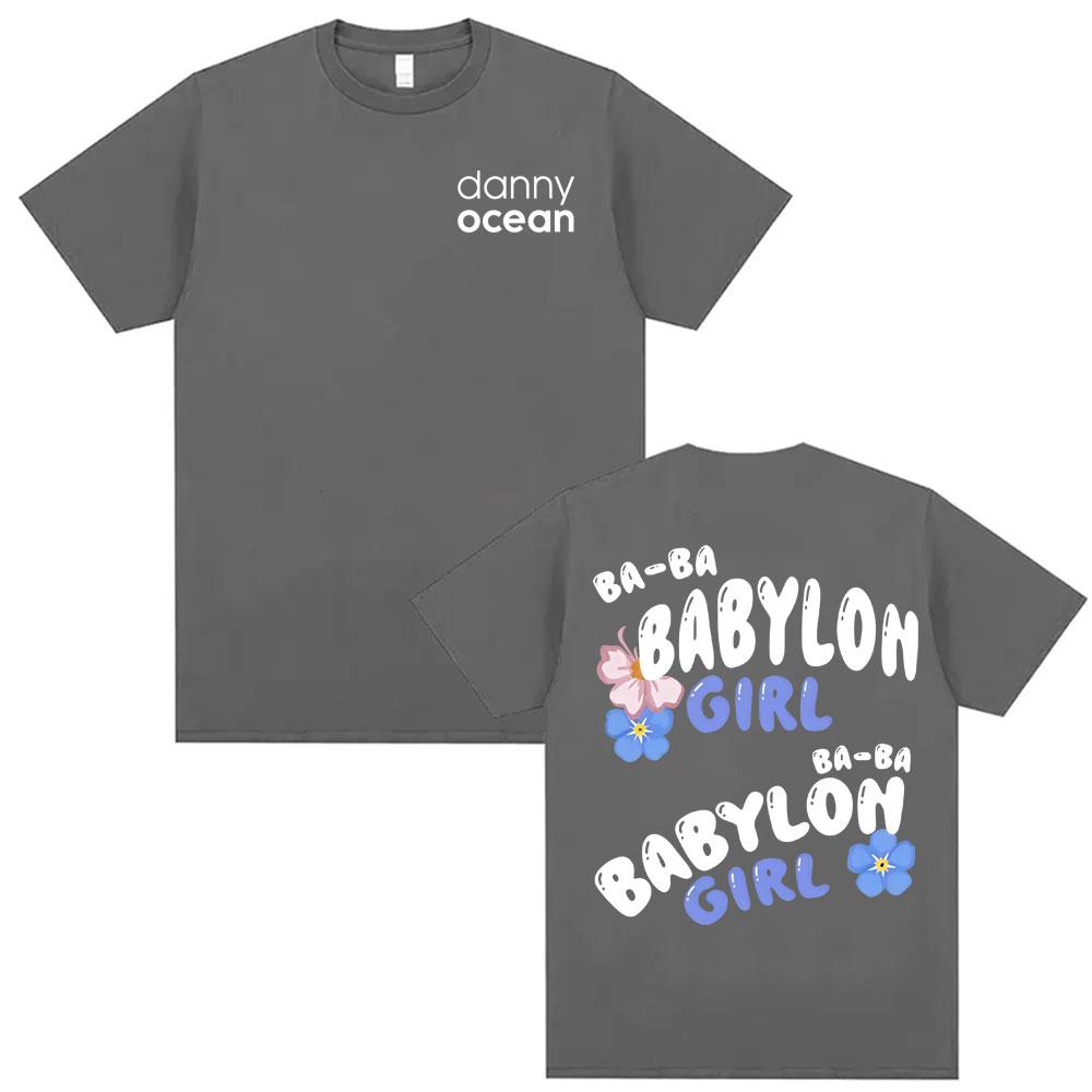 Rapper Danny Ocean Babyloh Girl T Shirts Men Women Summer Cotton High Quality Tshirt Vintage Style Oversized T Shirt Streetwear