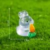 Светящаяся мини-фигурка кролика, мультяшный кролик-морковка, микро-пейзаж, украшение для кукольного домика, модель автомобиля, интерьер, домашний декор рабочего стола