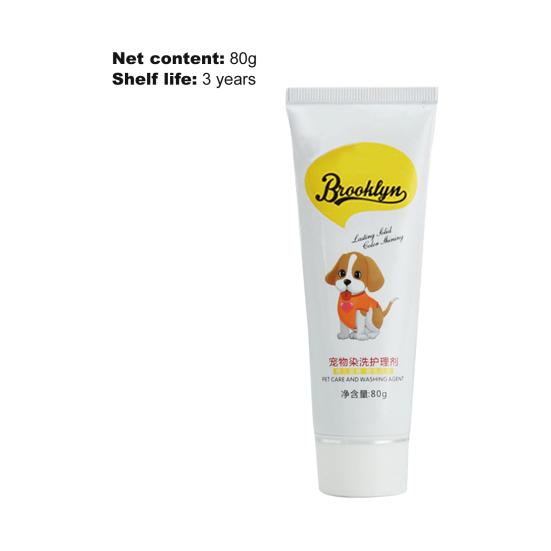 80г Полуперманентный крем-краска для питомцев Высокопигментированный Цветной Яркий цвет волос для собак