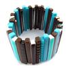 NOA [K1465] - Turquoise Brown 'Coloring' Designer Bracelet