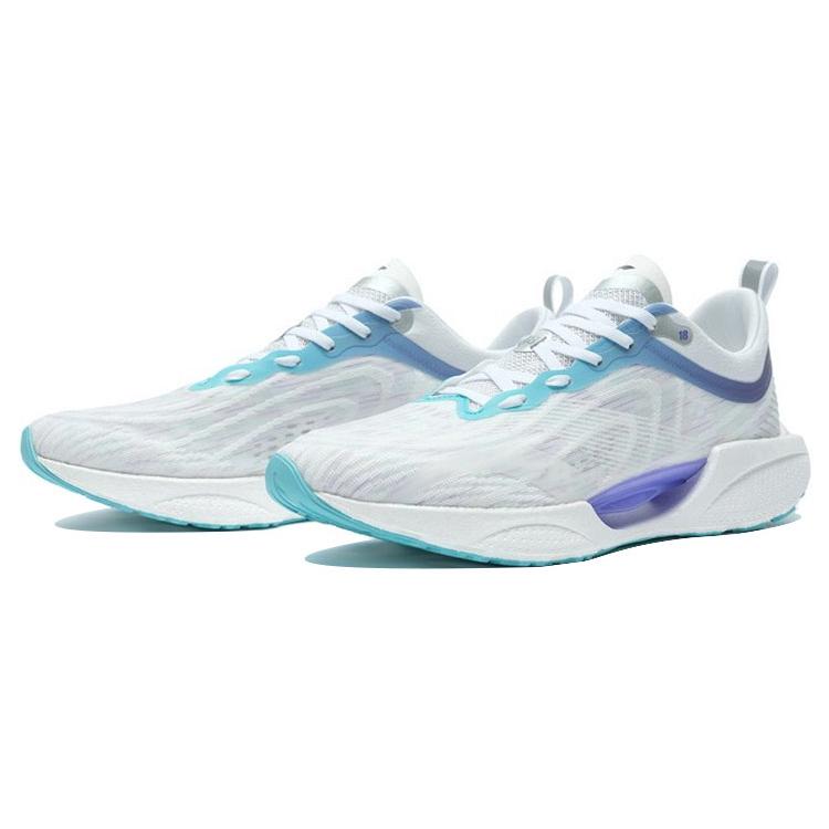 Li Ning Super Light 18 Нескользящие, износостойкие, с низким отскоком, низкие кроссовки для бега Мужские Белый Синий Фиолетовый ARMR007-6