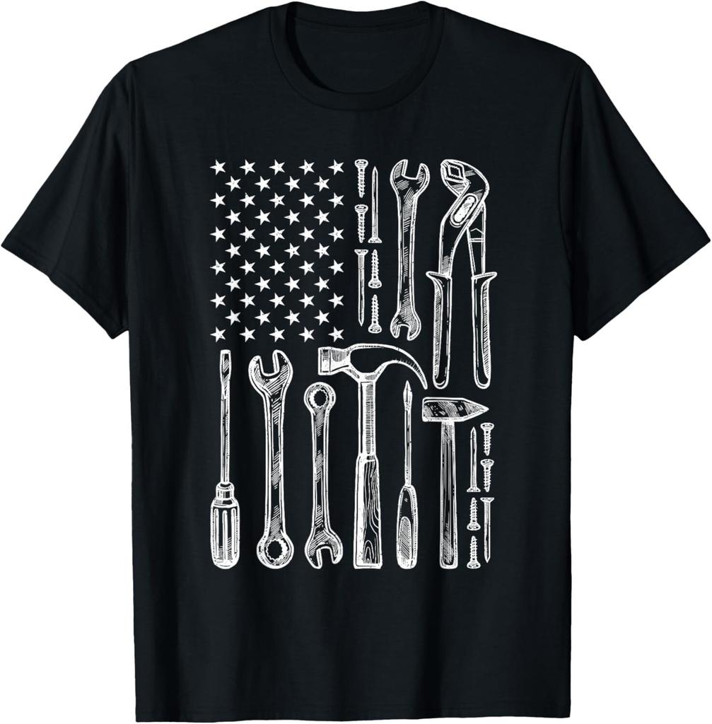 Mechanic Carpenter Repairman Craftsman Vintage American Flag Gift Unisex T-Shirt Mens Womens Tees Top