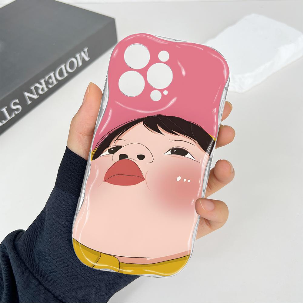 Cute Cartoon Pattern Cream Texture Casing Wavy Edge Soft Silicone Cover Phone Case for Vivo
