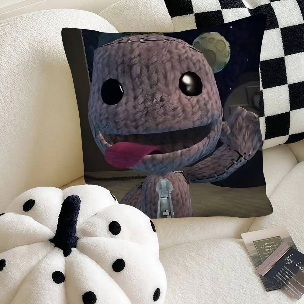 Забавная наволочка LBP Sackboy Модная квадратная наволочка Спальня Диван Комната Декор Ins Отдых