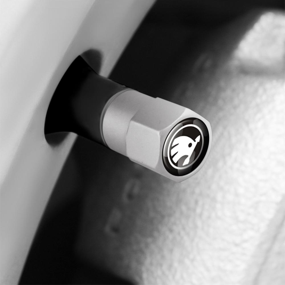 2026 Hot 4PCS Car Tire Valve Cover Tire Stem Cover Dust Cover Accessories For Skoda Kodiaq Octavia 2 3 Yeti Karoq Rapid Fabia Ka