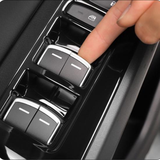 Яркая черная накладка на панель переключателей стеклоподъемников для Honda Civic Sedan -2025