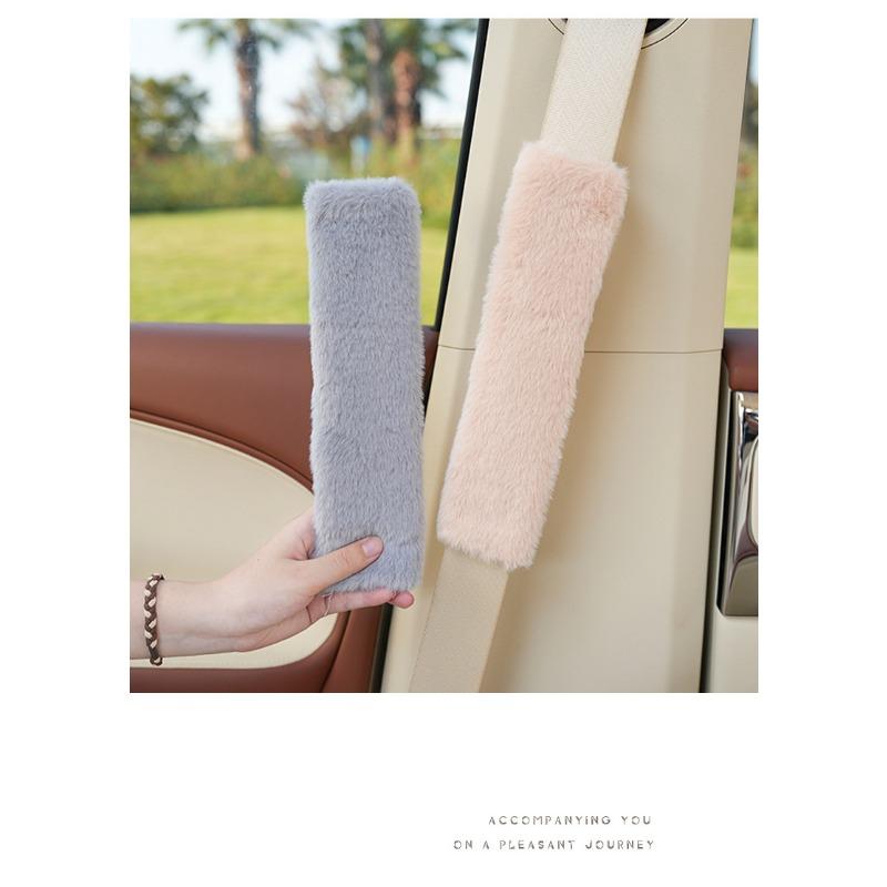 Plush Solid Color Car Seat Belt Shoulder Pad