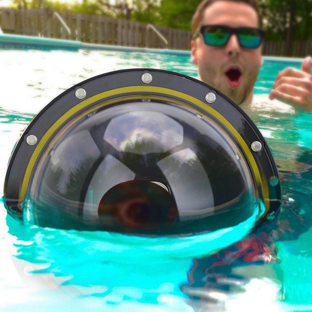 TELESIN Professional Dome Port Waterproof Case Housing for GoPro Hero 5 6 7 Camera