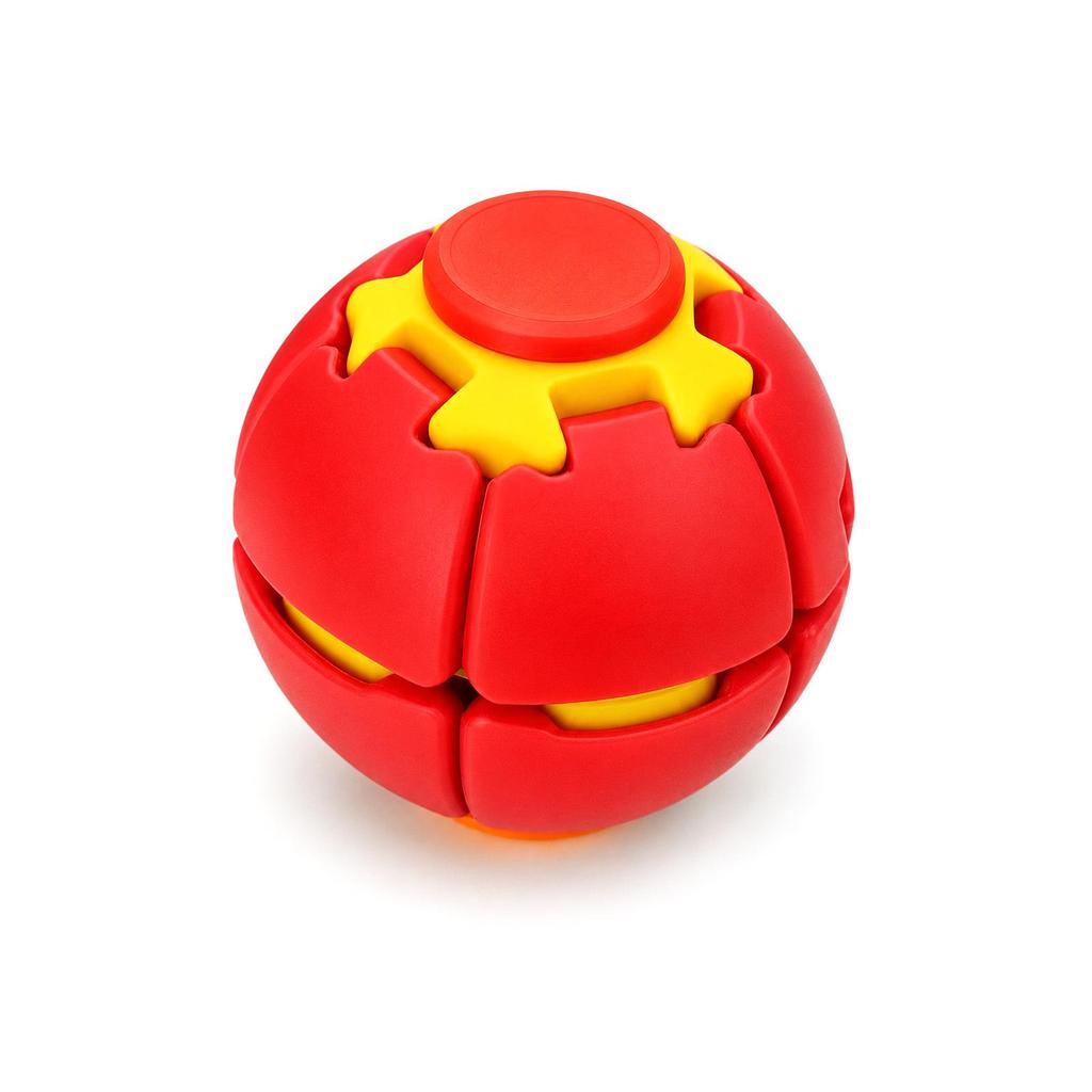 DOWMOO Spin & Press Decompression Fidget Ball - Multi-Color Interactive Stress Relief Toy
