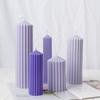 Acrylic Candle Mold DIY Stripe Scent Pillar Resin Plastic Tools Taper Roman Column Mould Candle Making Wedding Party Decor Gifts