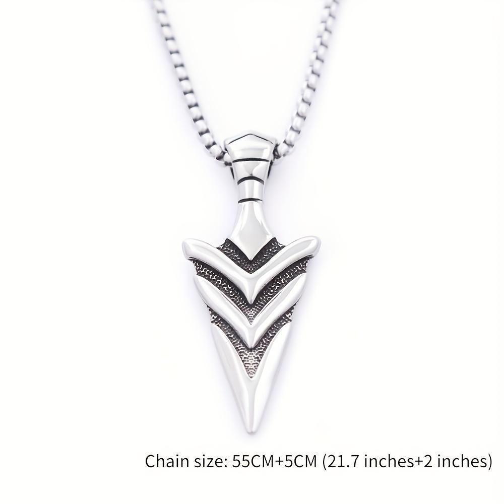 Винтажное ожерелье с подвеской в виде стрелы - стильный минималистичный мужской ювелирный подарок.