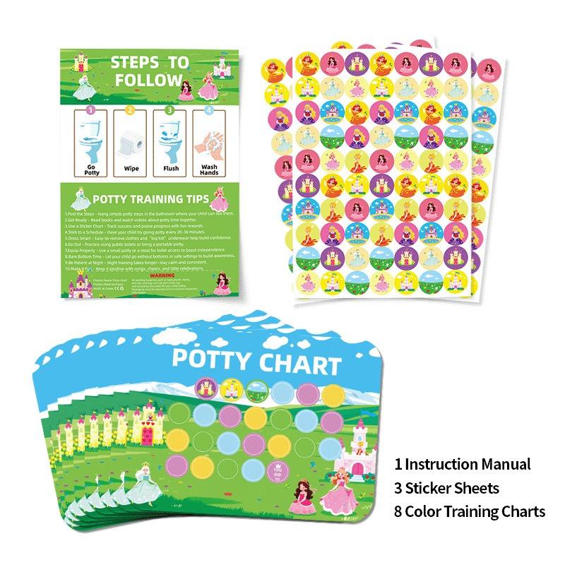 Kids Potty Training Reward Sticker Chart For Boys And Girls Habit Cultivation