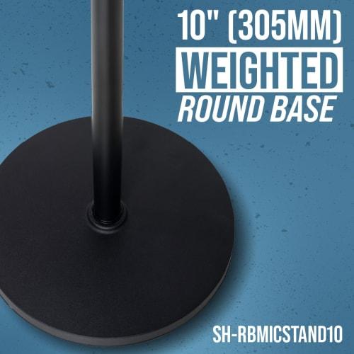 Shure by Gator SH-RBMICSTAND10 Microphone Stand, Straight Type, Vibration-Dampening 10" Round Base