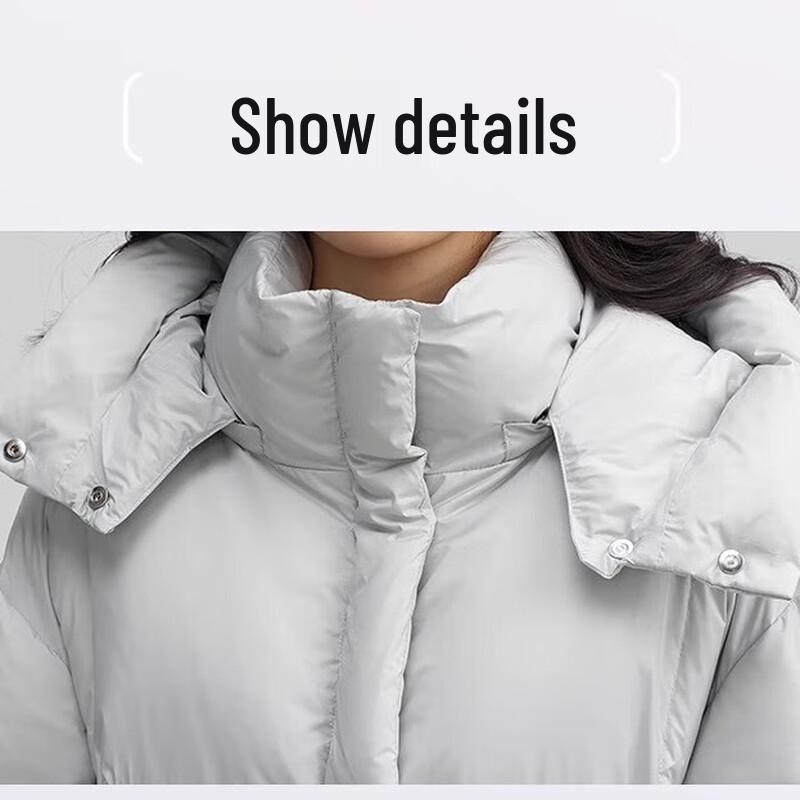 Yaya Женский длинный пуховик оверсайз с капюшоном 2024