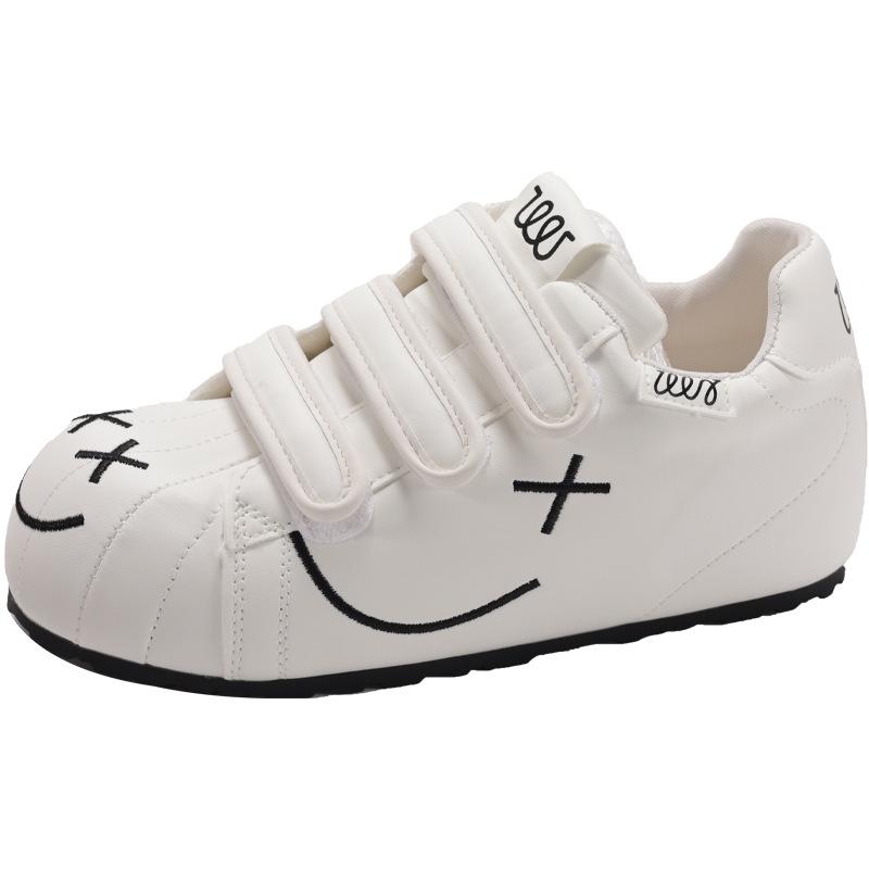 [Fanfna] Velcro big head shoes women's platform heightening bread shoes women's casual board shoes sports shoes little white shoes