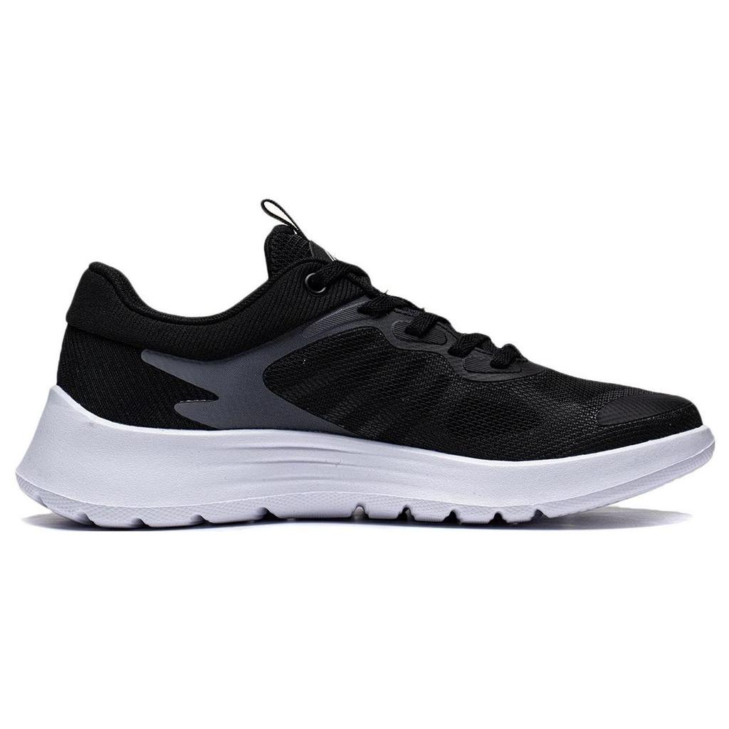 Li Ning Lightweight Soft Rebound Breathable Mesh Fabric TPU Shock Absorbing Durable Breathable Low Top Running Shoes Women Sneaker Black ARST020-2