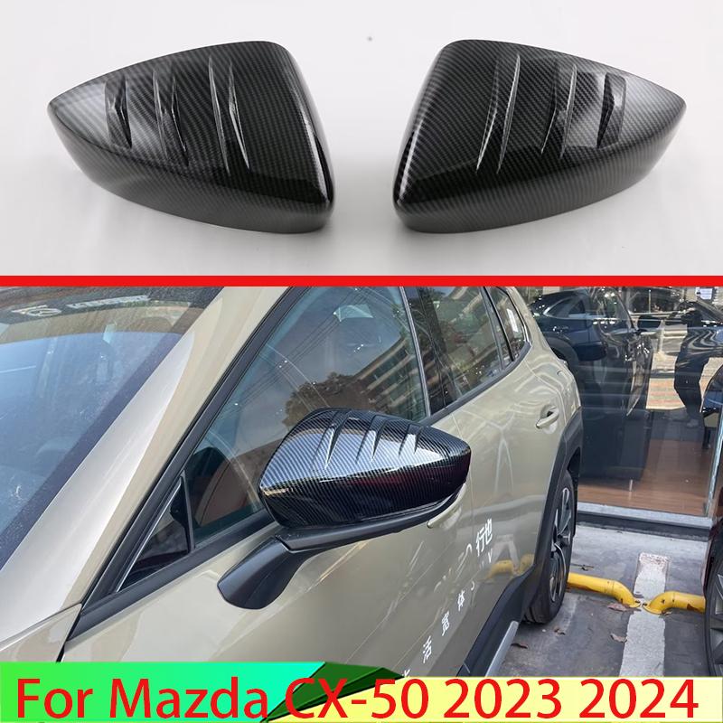 For Mazda CX-50 2024 Car Accessories ABS Chrome Door Side Mirror Cover Trim Rear View Cap Overlay Molding Garnish