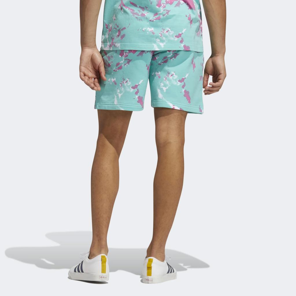 Adidas Мужские спортивные шорты Originals Trefoil Tie-Dye кислотно-зеленого цвета H48521