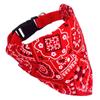 Pet Collar Bandana Adjustable Breathable Skin Friendly Triangular Print Dog Collar with Scarf for