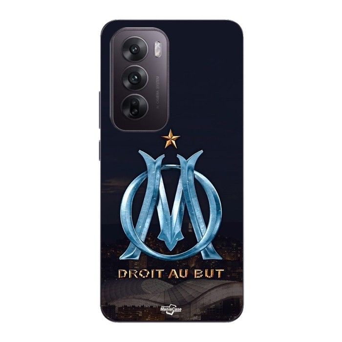 Coque Pour Oppo Reno 12 5g OM logo bleu et dorée stade Maniacase