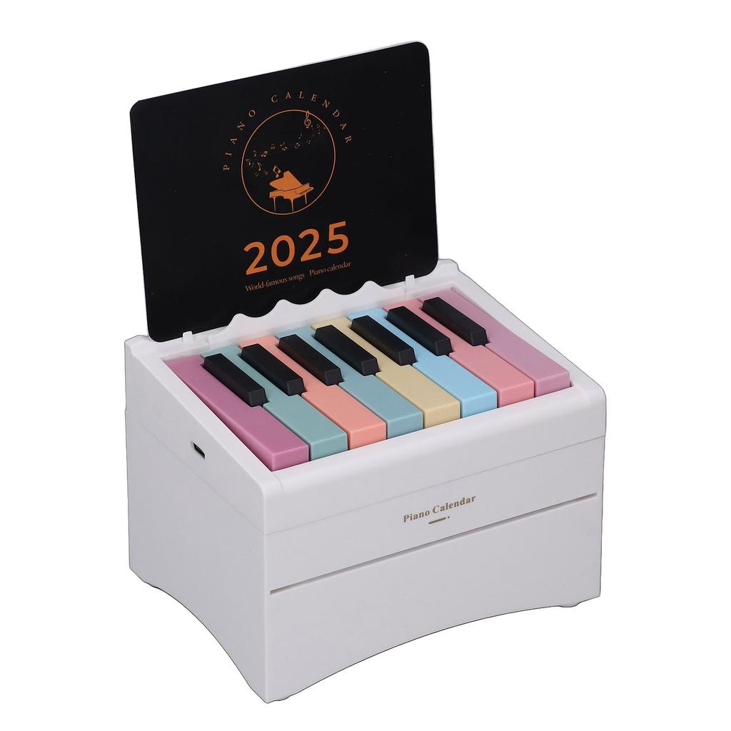 Пианино Календарь 2025 Ручка Bluetooth 52 Музыкальные пьесы Регулируемая громкость USB Перезарядка