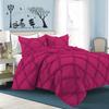 600TC 3PC Diamond Ruffle Pattern 100% Egyptian Cotton - Luxury Signature Collection, Multi Sizes & Colors (1-Duvet Cover and 2-Pillow Shams)