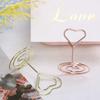 Heart Shape Wedding Supplies Paper Clamp Clamps Stand Table Numbers Holder Photos Clips Place Card