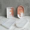 Oval Tray Dish Silicone Mold Rectangular Oval Storage Tray Gypsum Resin Mould