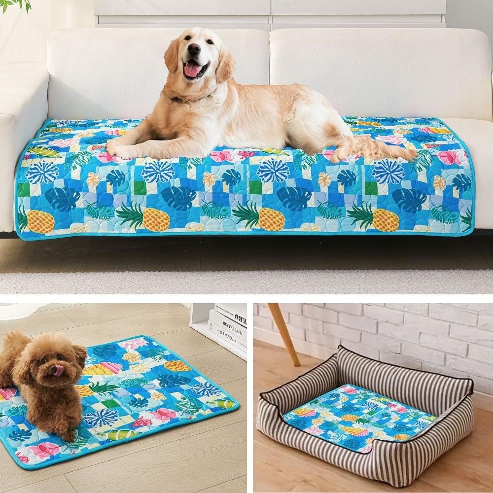 Breathable Dog Cooling Pad Soft Dog Sleeping Mat Cartoon pattern Cat Nest Bed Dog Crate