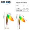 FISH KING Spinner Bait Long Cast 18 г 24 г Ложка Приманки Щука Металлическая рыболовная приманка Окунь Жесткая приманка Con Ganci