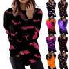 Women's Fashion Long Sleeve Pullover Sweatshirt Casual Tee Halloween Printed Loose Top