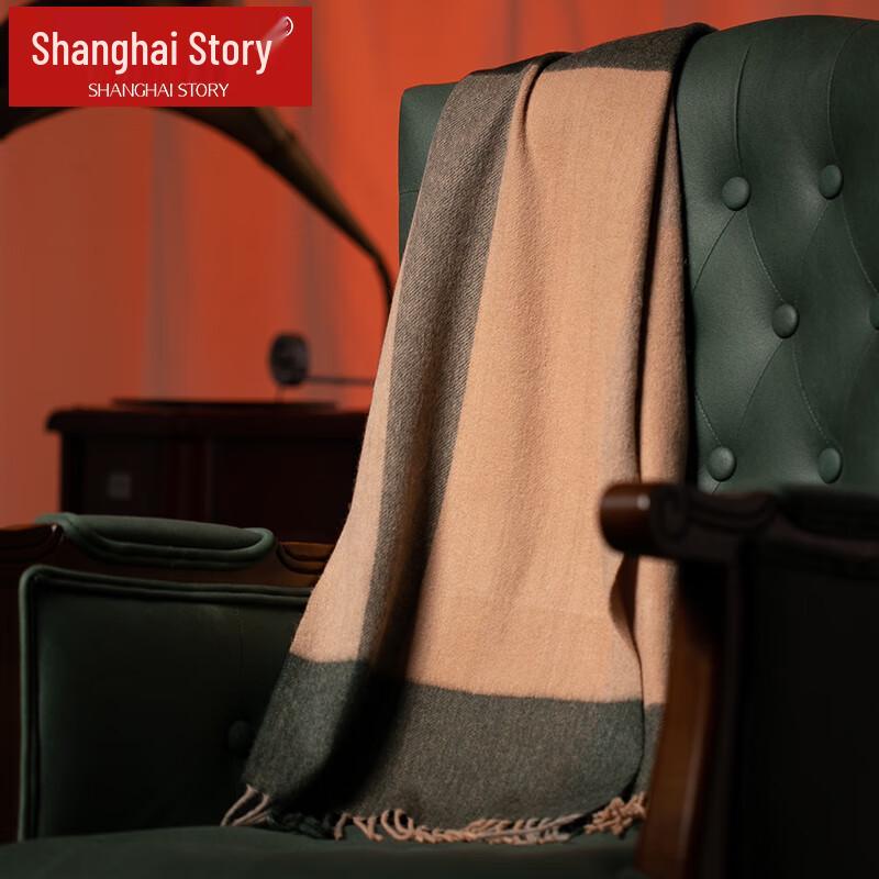 Женский клетчатый шарф Shanghai Story из шерсти и кашемира