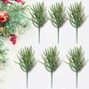 6Pcs Fake Pine Branches with Pine Cones Artificial Cedar Branches Plastic 45cm for Christmas Home Decoration