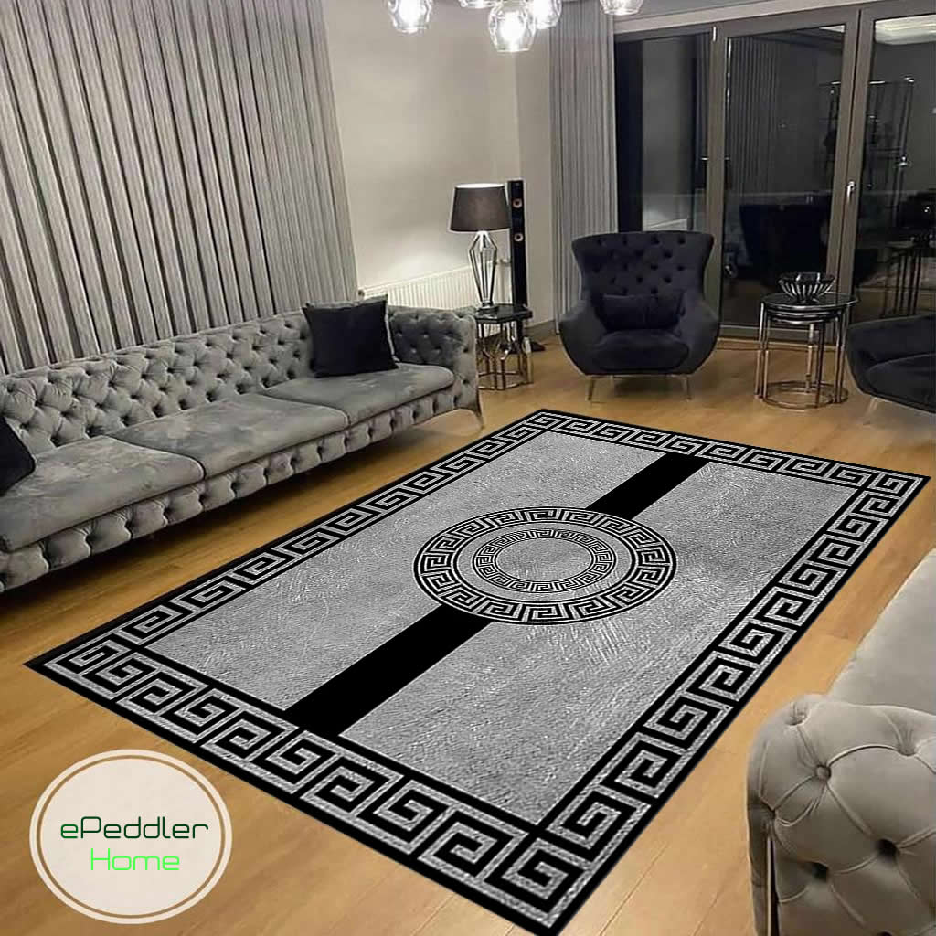 EPeddler Home Современный классический узор, моющаяся нескользящая точечная основа, цифровой печатный ковер нового поколения для гостиной, спальни, прихожей и коврика