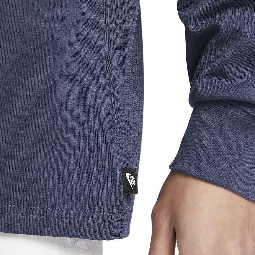 Nike Спортивная одежда премиум-класса, однотонный повседневный свитер свободного кроя с круглым вырезом, длинным рукавом, спущенными плечами, мужские топы DO7391-437