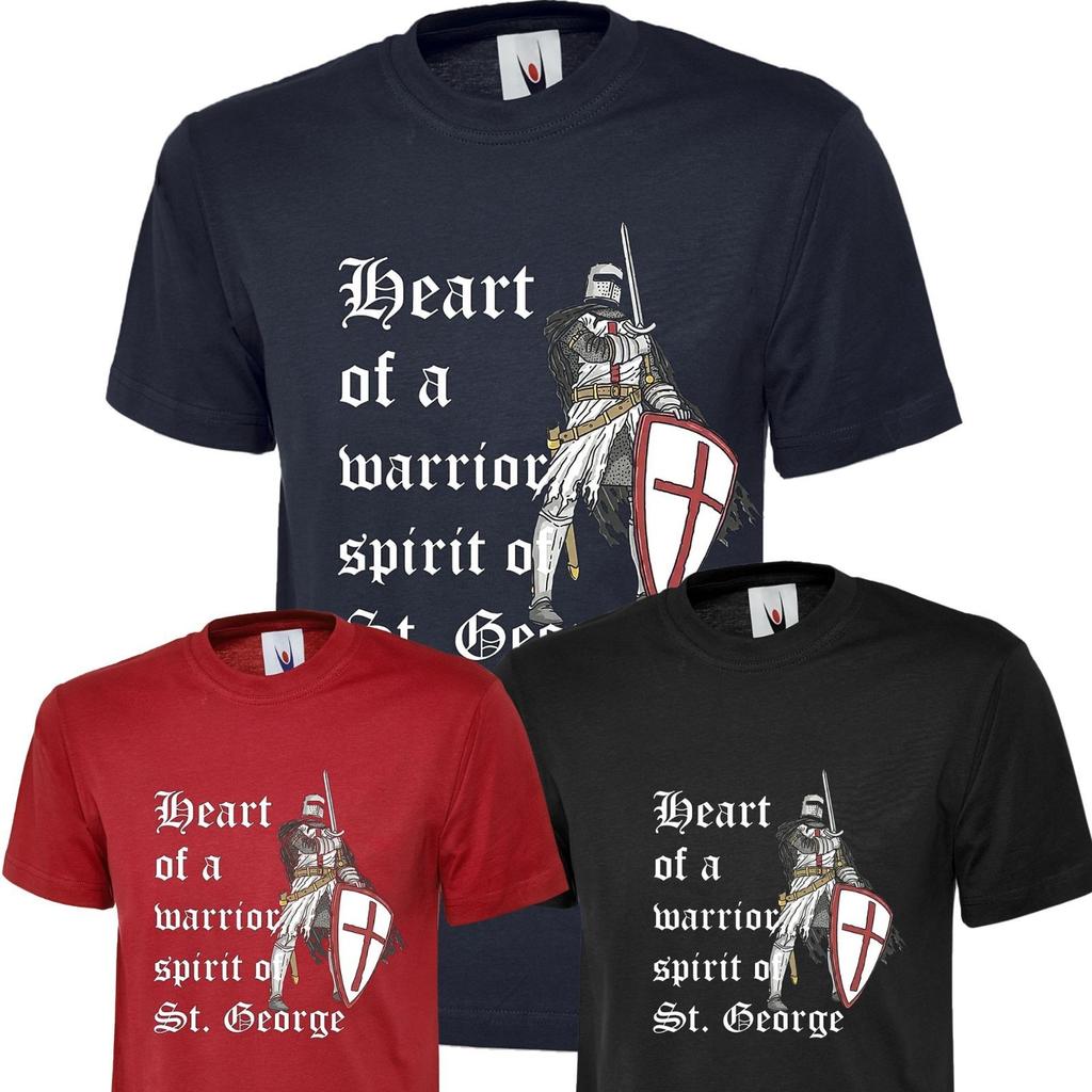 TShirt St Georges Day Heart Of British Warrior Unisex Unisex Unisex Kid Tee Tops uk