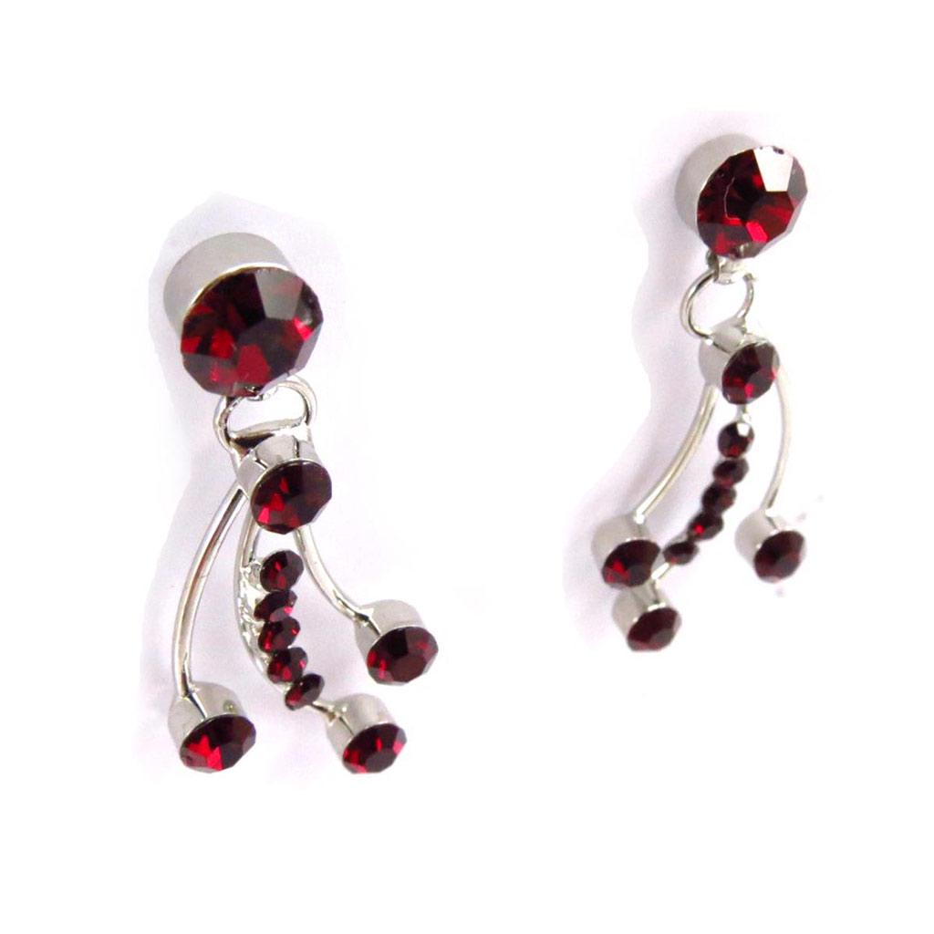 Les Trésors De Lily [J6677] — Красные дизайнерские серьги Paradis Floral