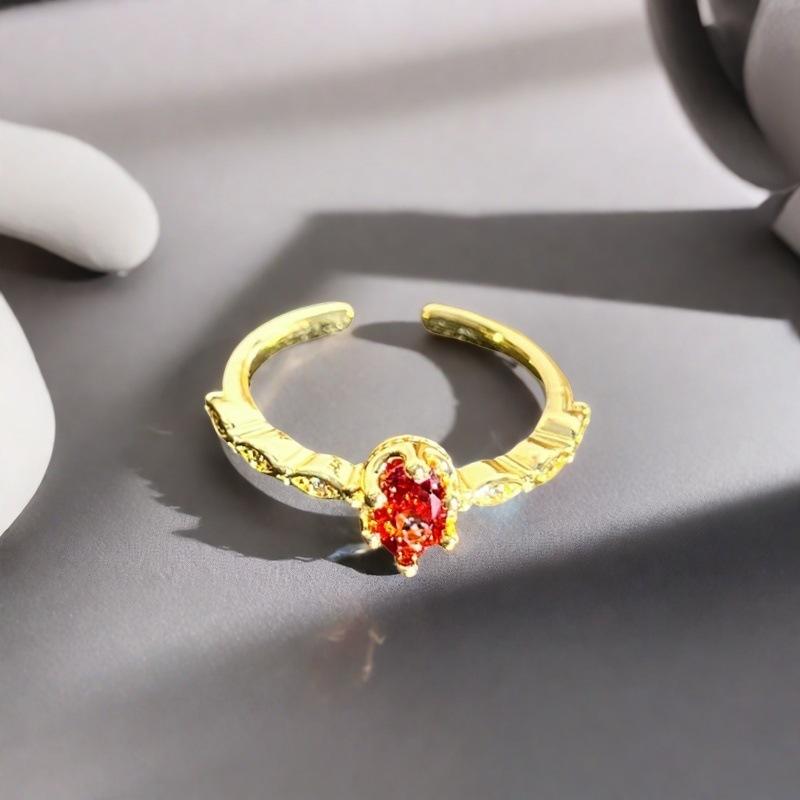 Да, Серия «Слепая коробка», Цветное сокровище, Цыганское открытое кольцо, Волна, Микровставка цирконов, Роскошное кольцо высокого класса.