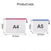5~20pcs A4/A5 Stationery Storage Bag Grid Zipper Bags Document Folder Waterproof Office Educational Supplies File Bag TMZ