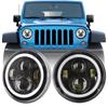 LED Headlights for JEEP Wrangler & Harley: 7-inch High/Low Beam Integrated