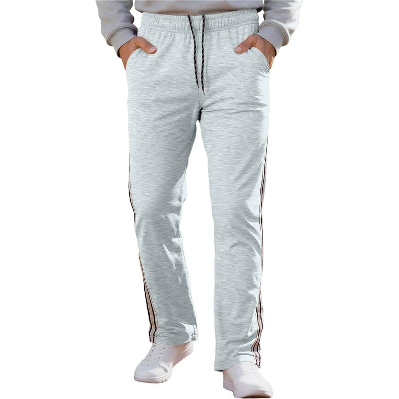 Men's Striped Track Pants Summer Casual Straight Leg Athletic Pants Elastic Waist Joggers