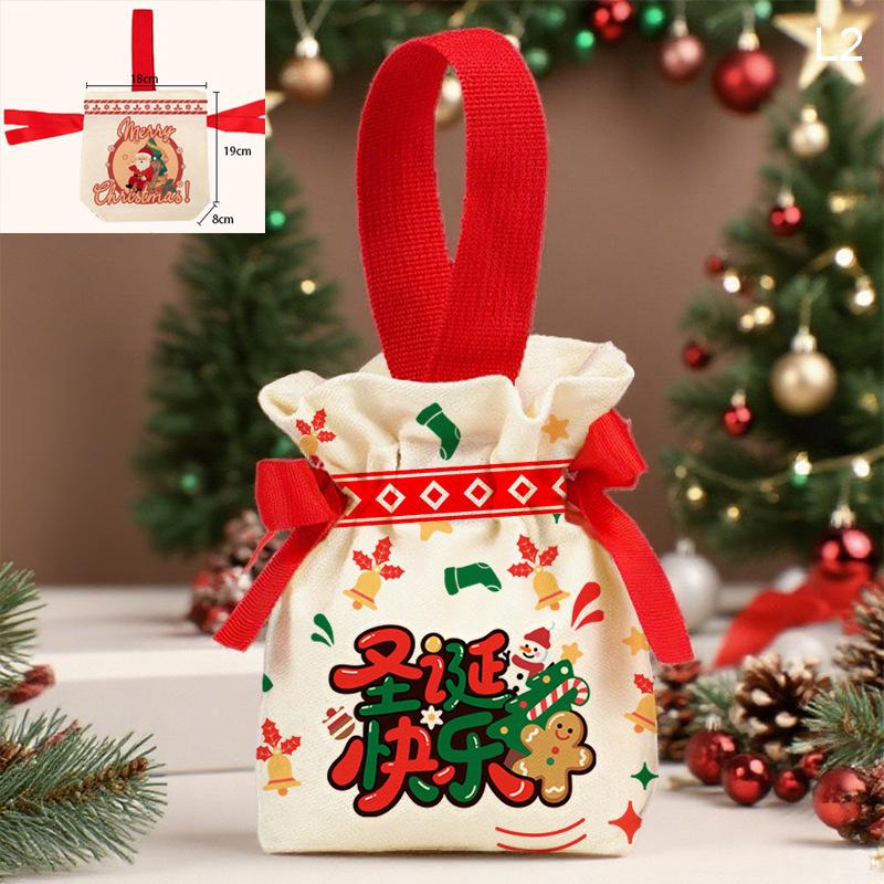 1Pc Christmas Gift Bag Cartoon Apple Candy Packaging Box Party Supplies Christmas Gift Wrapping Boxes Candy Storage Bags
