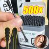 500/100pcs Double Head Disposable Cotton Swabs with Ear Digging Spoon Spiral Shape Soft Degreased Cotton Beauty Skin Care Tools