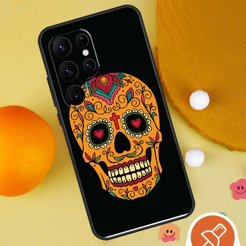 Чехол для телефона с рисунком мексиканского черепа и девушки для Samsung Galaxy S25 Ultra S24 S22 S21 Ultra S9 S10 S20 Plus S23 FE Funda Cover