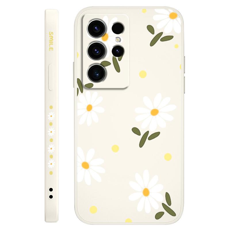 Elegant Daisy Phone Case For Samsung Galaxy S25 S24 S23 S22 S21 S20 S10 S10E Ultra Plus FE Note 20 Ultra Plus Cover