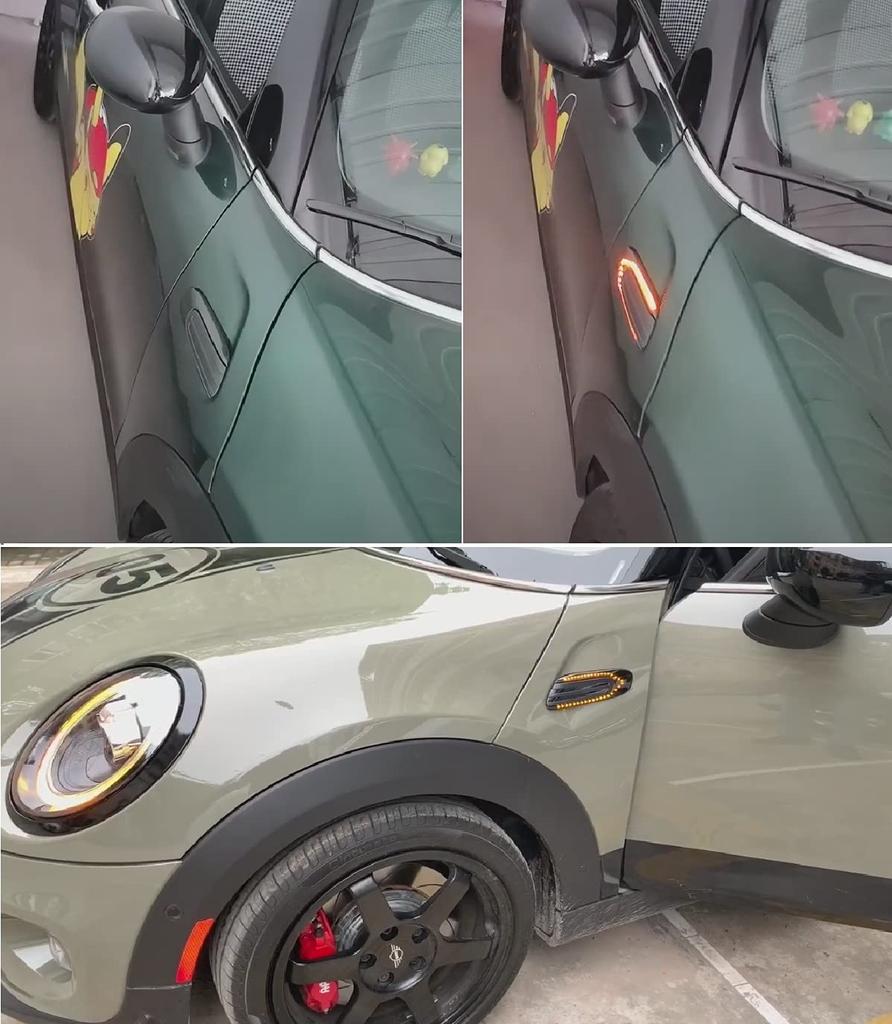LED Side Marker Sequential Turn Signals Flowing Type Dynamic High Brightness LEDs Canceller BMW Mini Clubman F55 Hardtop F56 Hatchback F57 Built-in