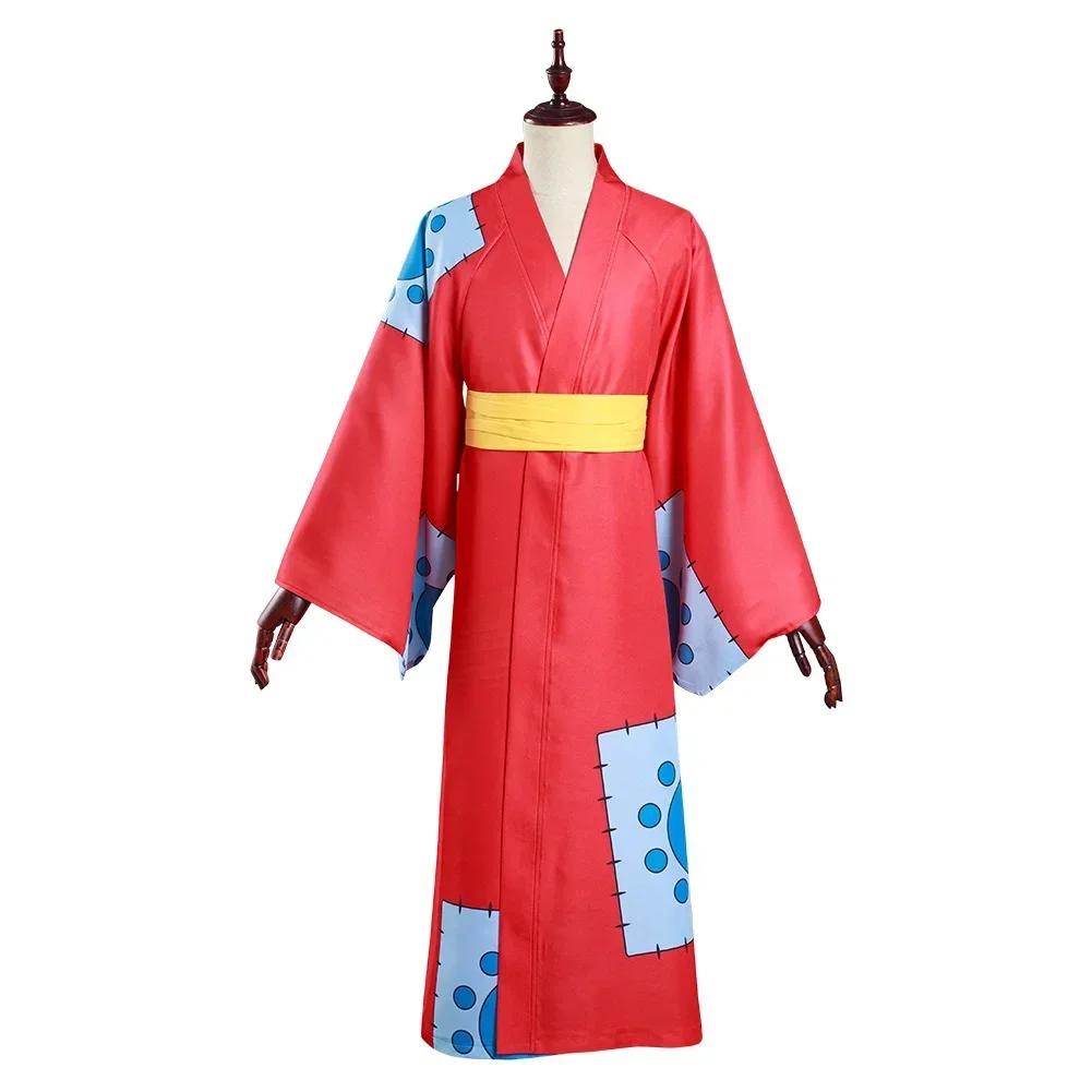 Monkey D Luffy Wano Country Arc Cosplay Kostuum Hoed Kimono Yukata tenue Aangepaste Halloween Kostuums