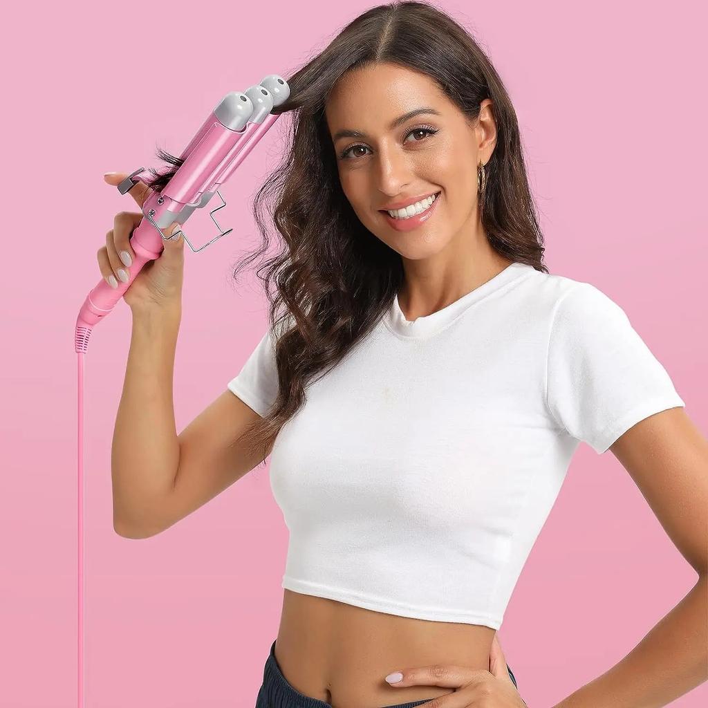 ЖК-щипцы для завивки волос, профессиональные керамические щипцы для завивки волос, 3-х цилиндрические щипцы для завивки волос, модные инструменты для укладки волос