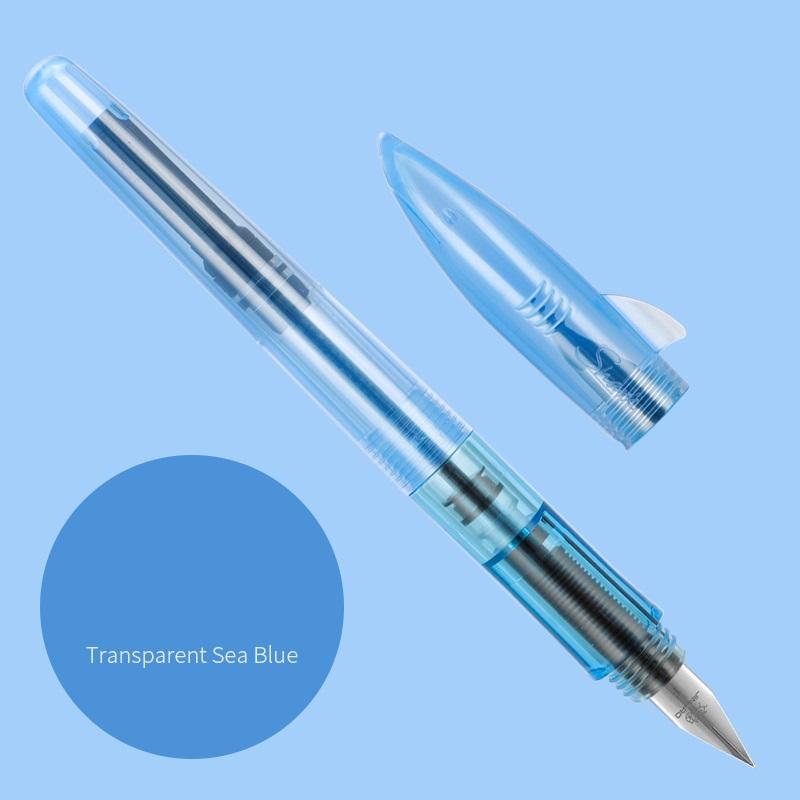 Перьевая ручка Jinhao Shark, прозрачный цветной корпус, тонкий наконечник из нержавеющей стали для офиса, школы, письма